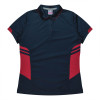 Bellevue Womens Polos Navy Red